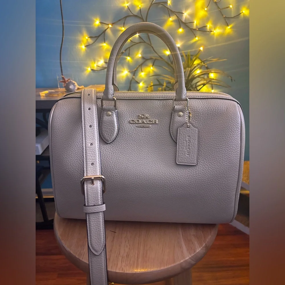 (SOLD) Coach LARGE Rowan Ivory Satchel Bag